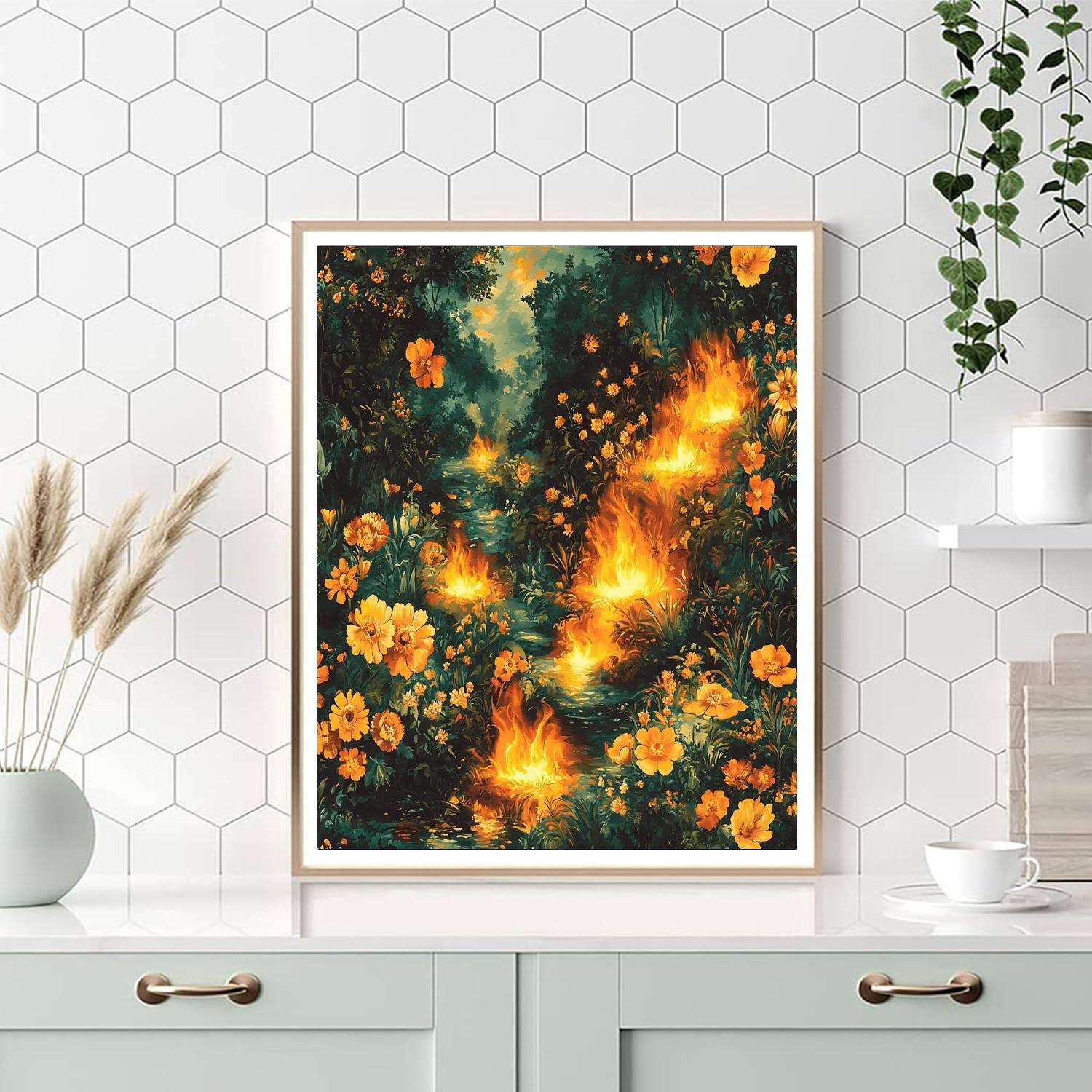 Frida Kahlo Inspired Embers Of Healing  Paint By Number