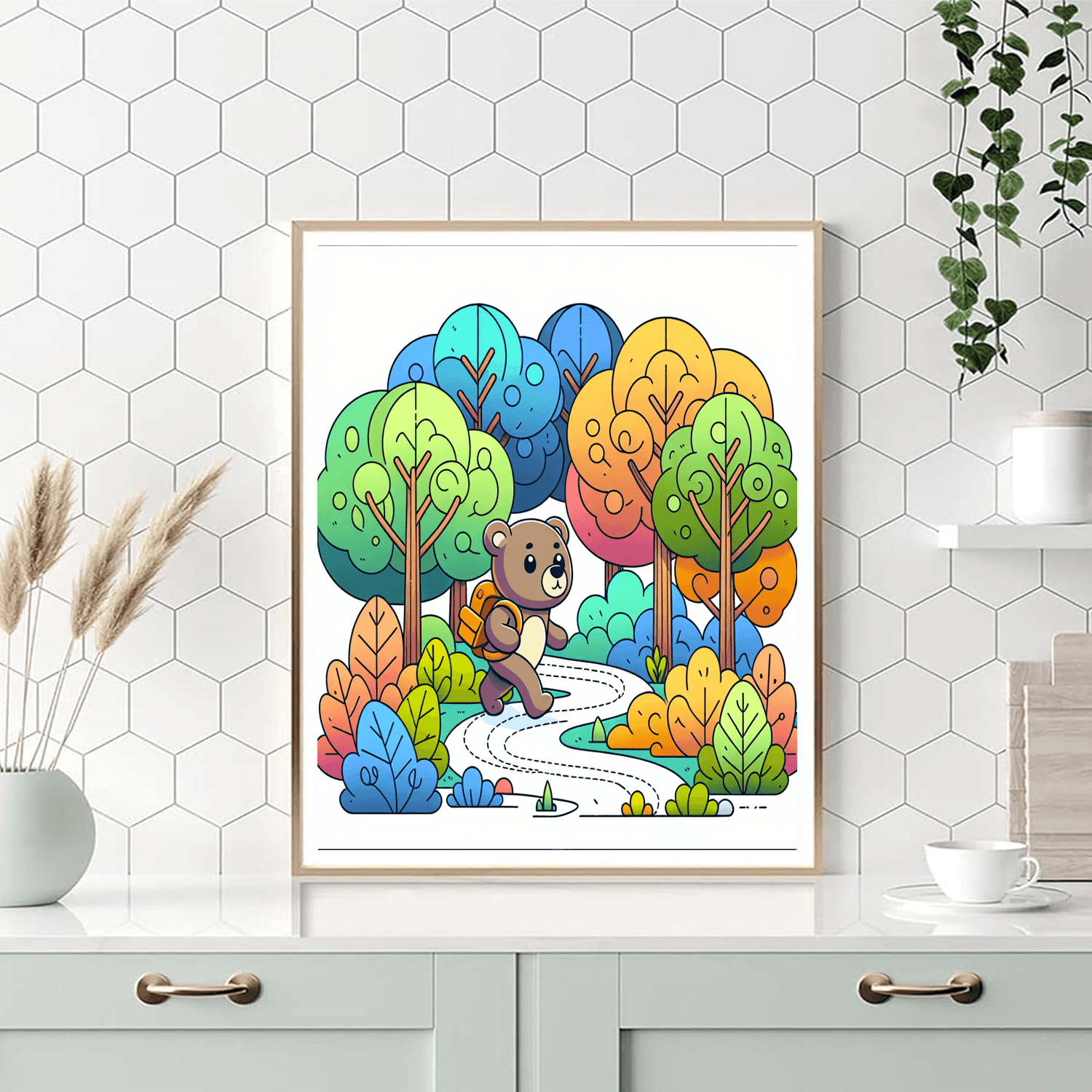 Explorer Bear Expedition Paint By Color