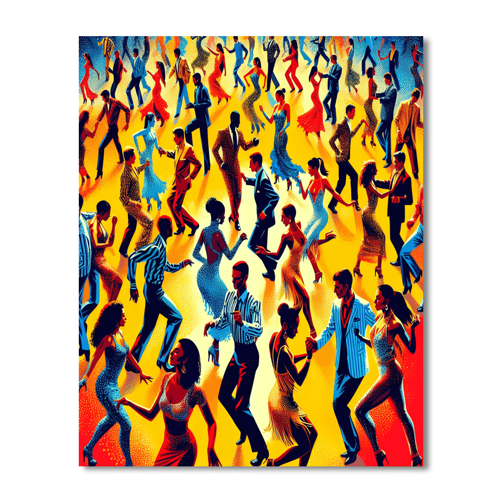 Lively Salsa Night Painting Number Kit