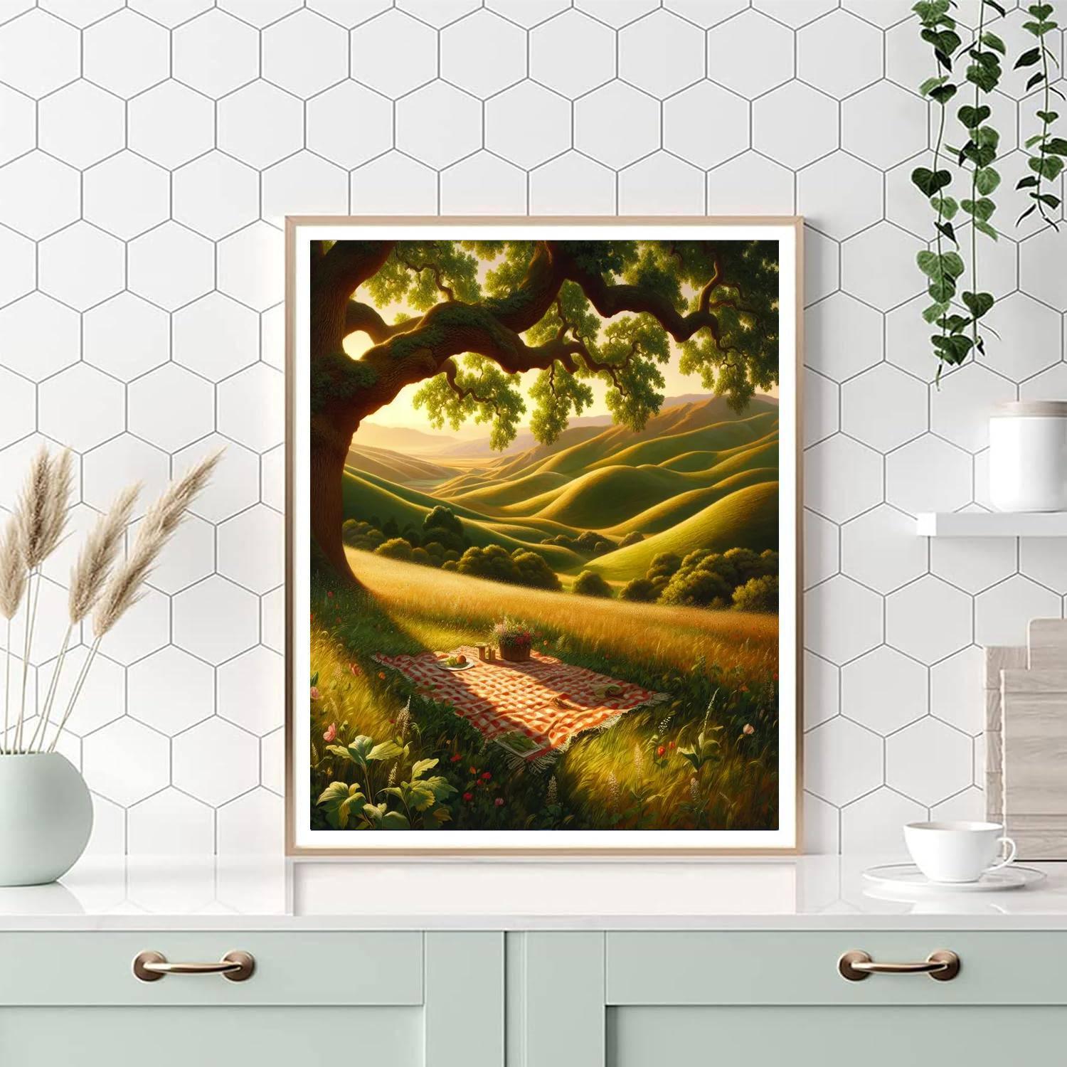 Whimsical Countryside Picnic Numbered Painting Kits