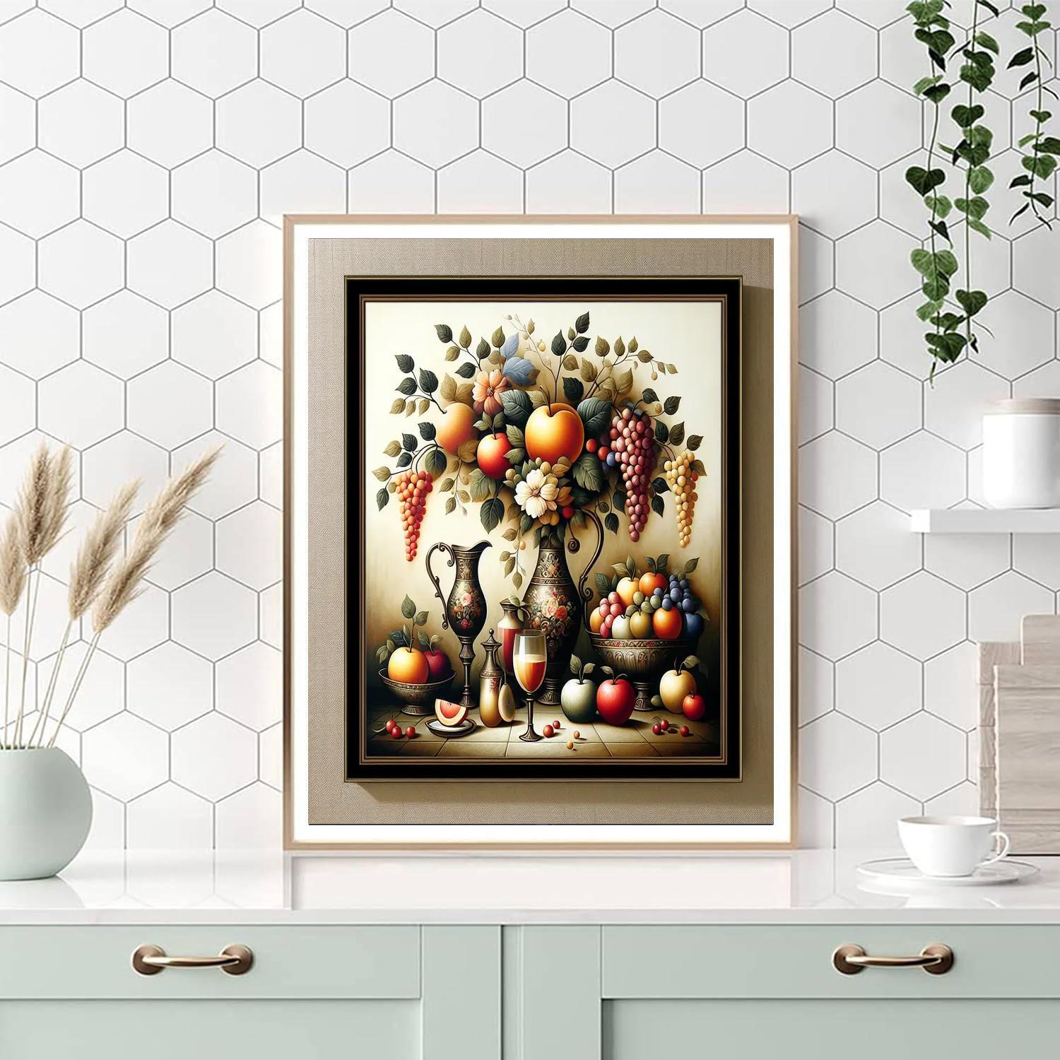 Opulent Orchard Wall Art Painting Number Kit