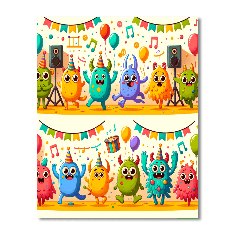 Merry Monster Mash DIY Paint By Numbers