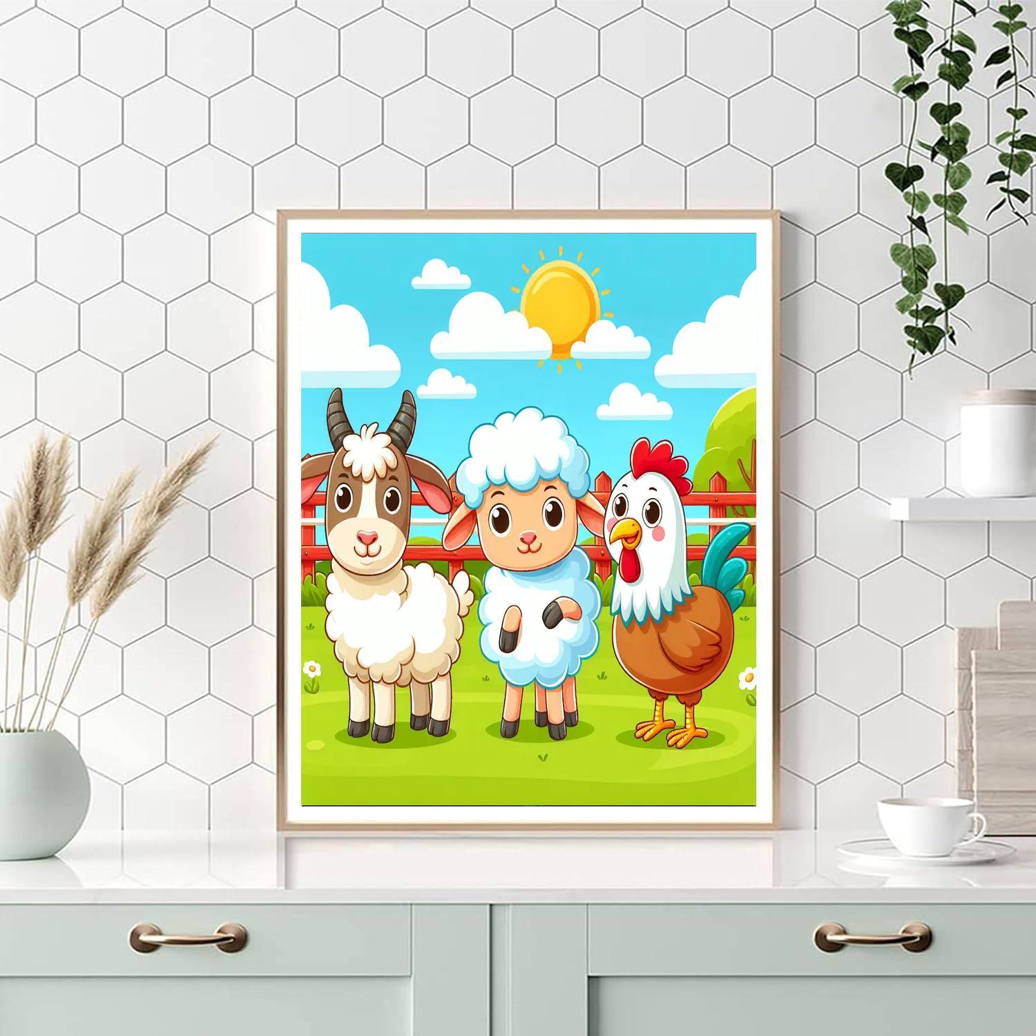 Petting Zoo Paint By Numbers Art