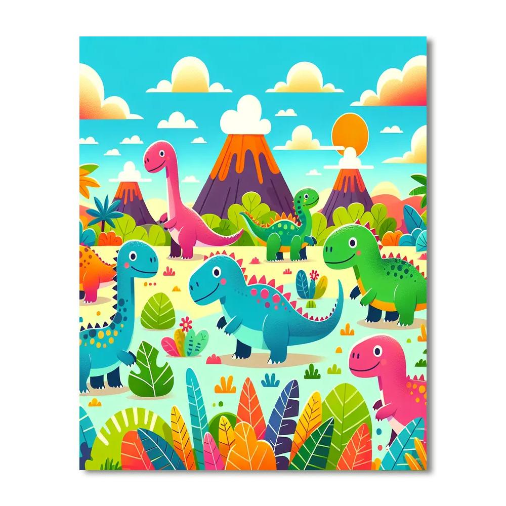 Daring Dino Days Painting Number Kit
