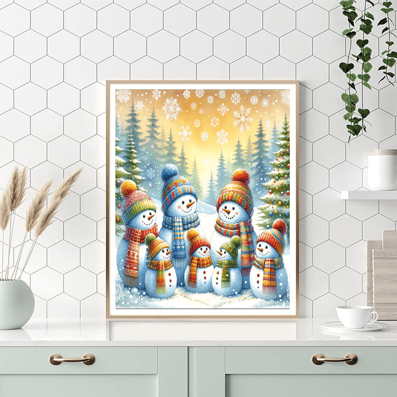 Cozy Snowman Family Paint By Numbers Kits