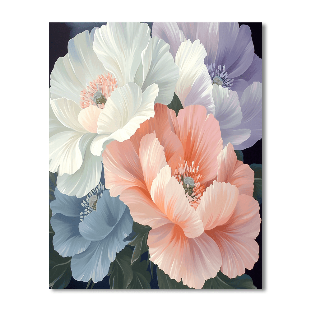 Georgia O'Keeffe Inspired Luminous Flower Garden  Painting By Numbers Kit