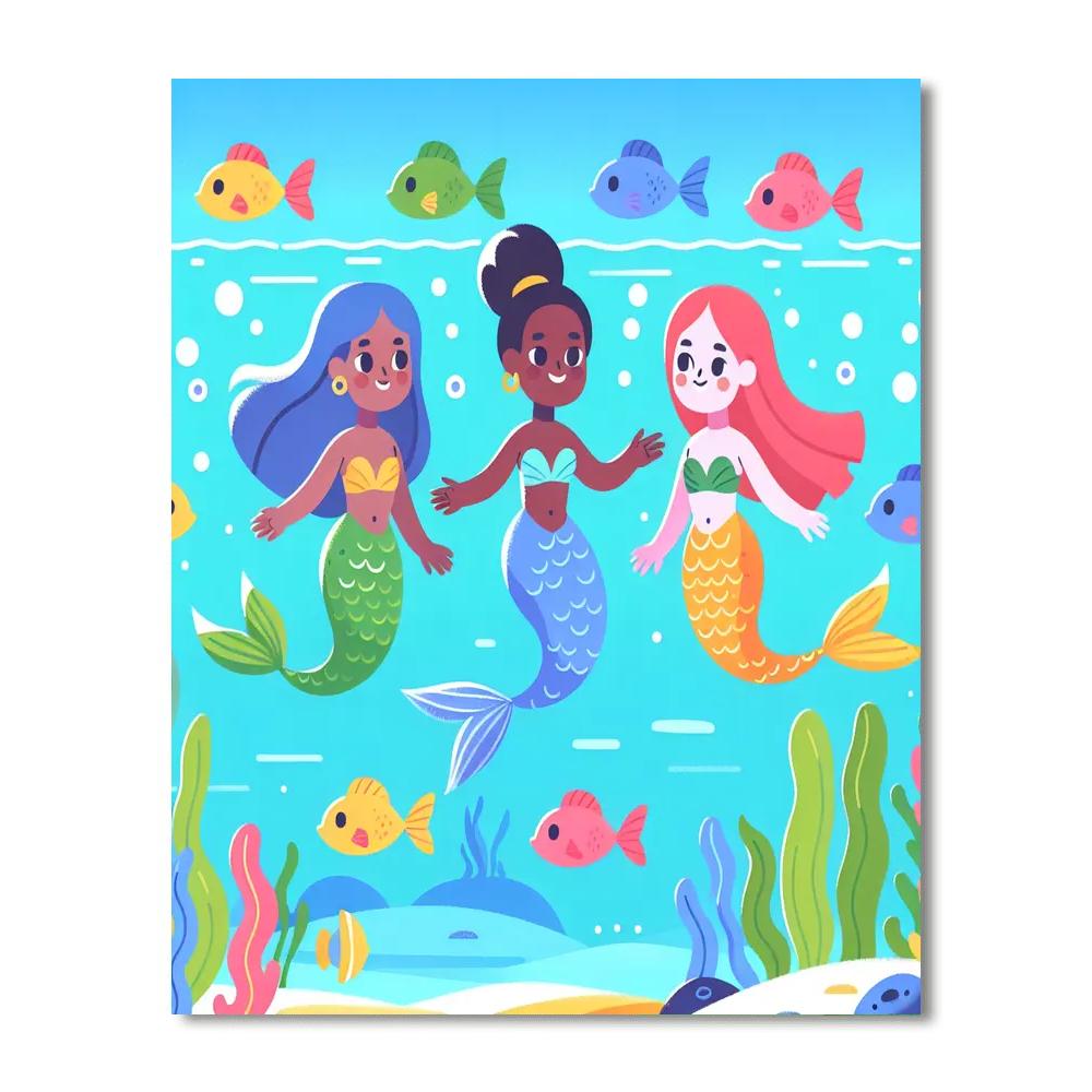 Mermaid Lagoon Expedition Paint By Numbers