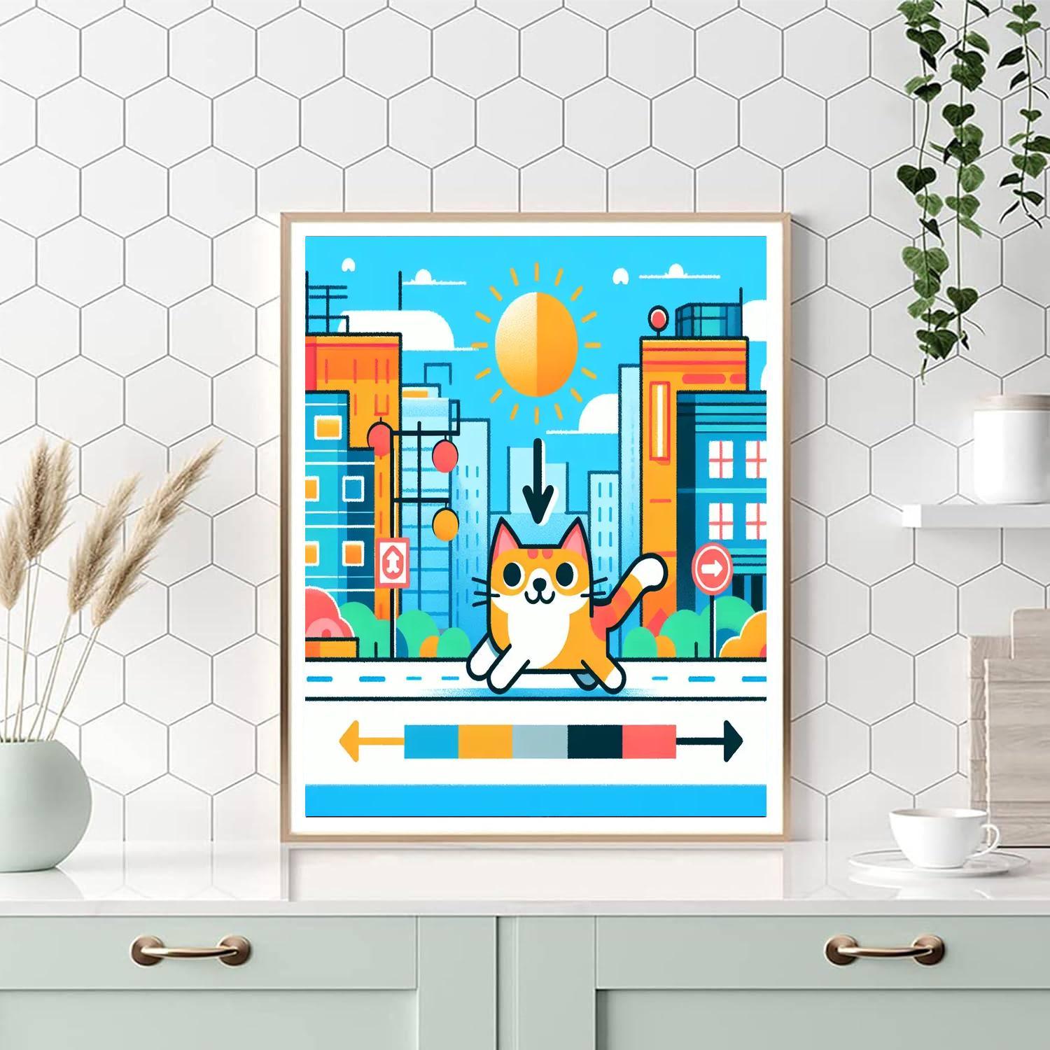 Curious Cat's Urban Adventure Paint By Numbers