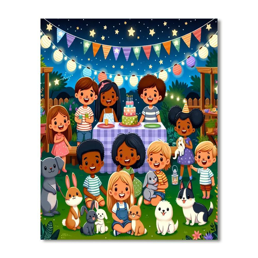 Starlit Garden Party Painting By Numbers Kit