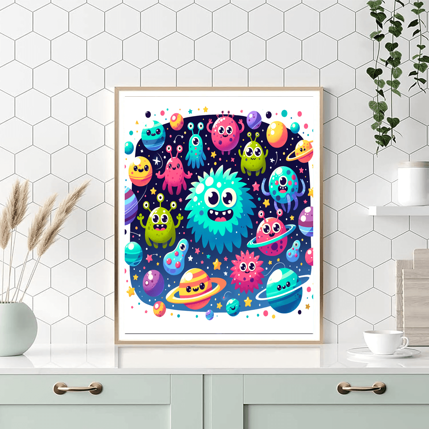 Friendly Space Monsters Numbered Painting Kits