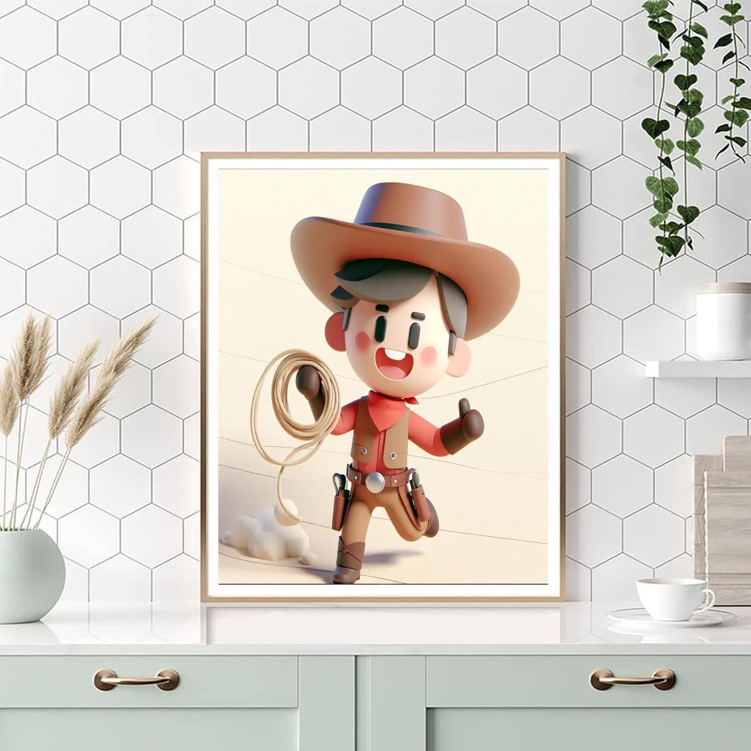 Cool Cowboy Paint By Numbers Art