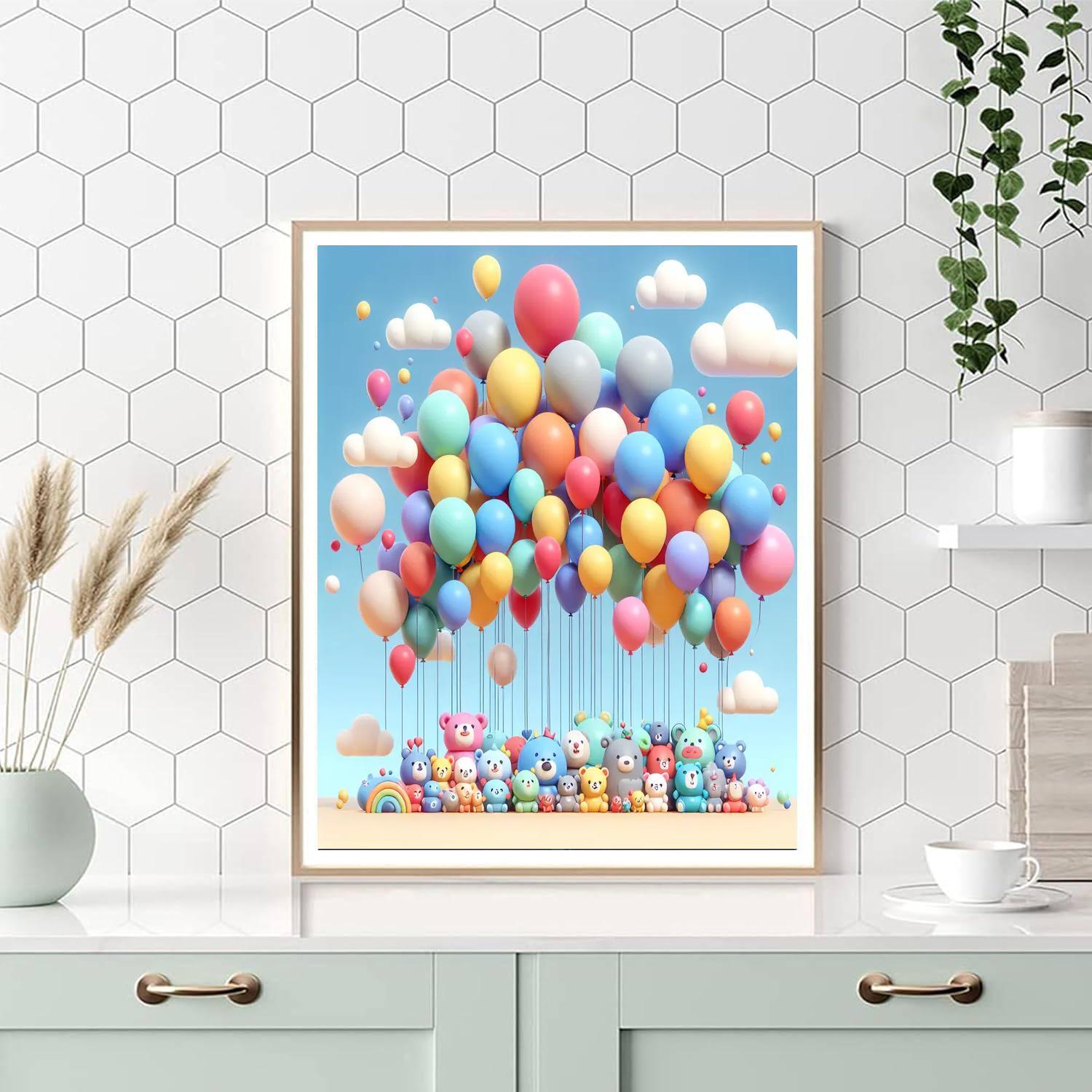 Bright Balloon Fiesta Paint By Number