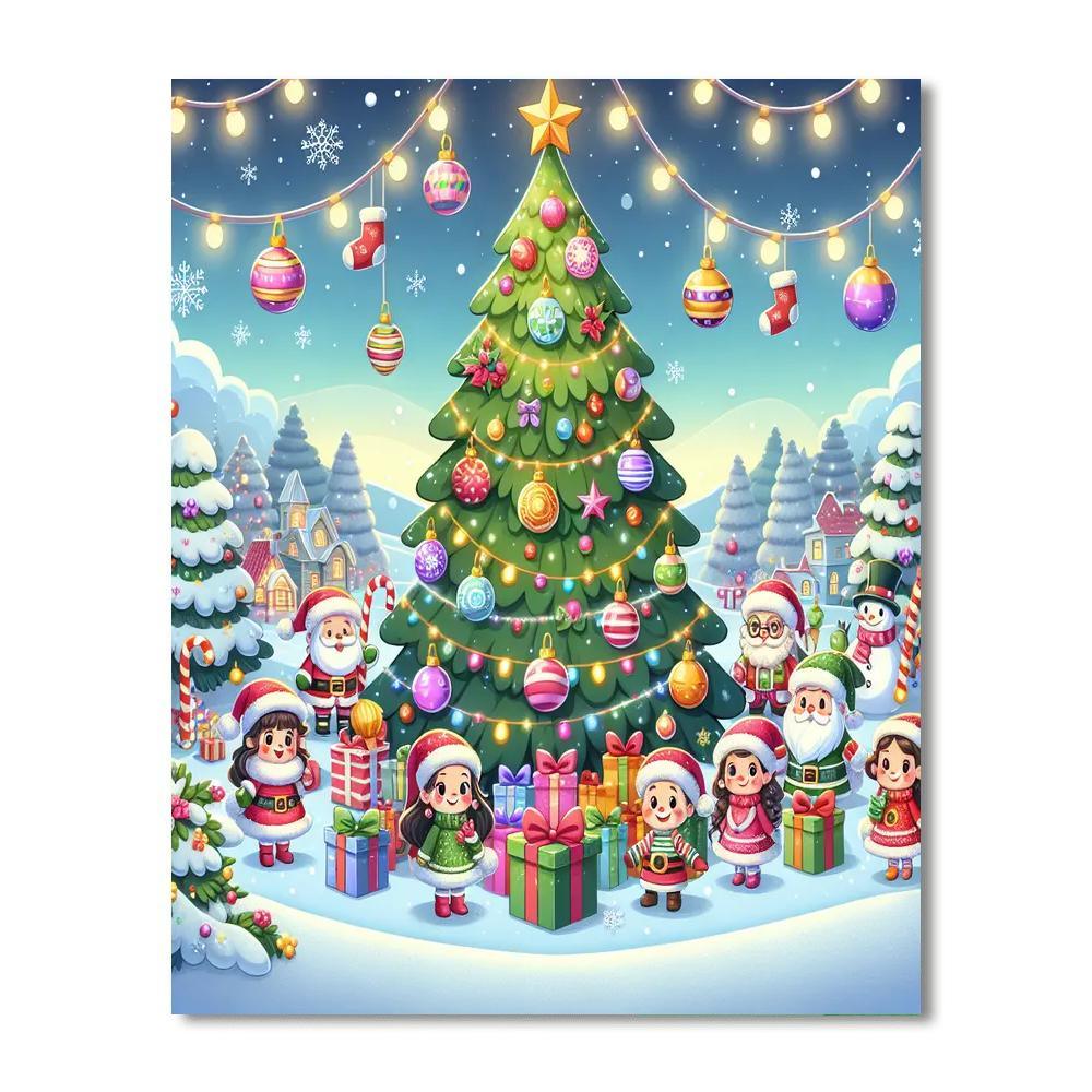 Festive Holiday Celebrations Painting Number Kit