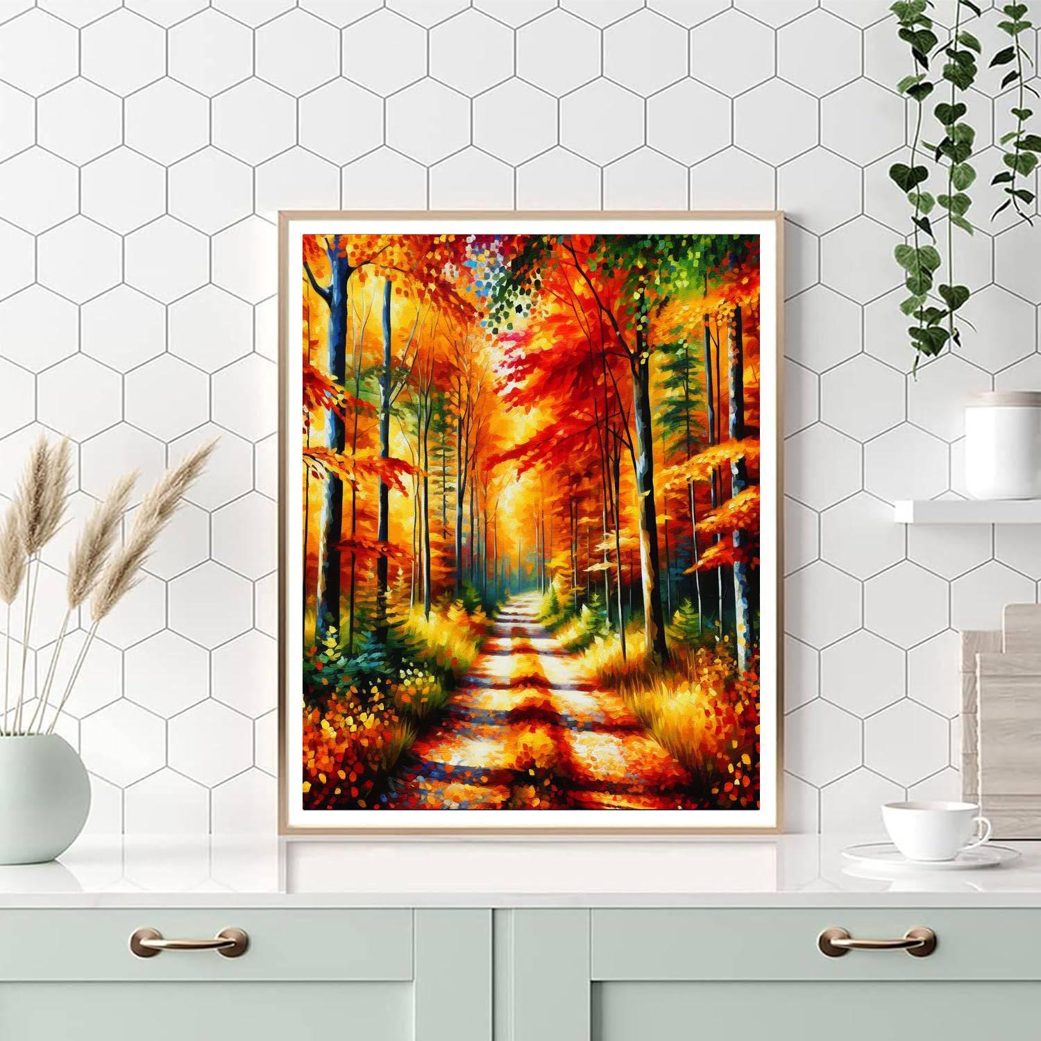 Captivating Autumn Trail Paint By Color