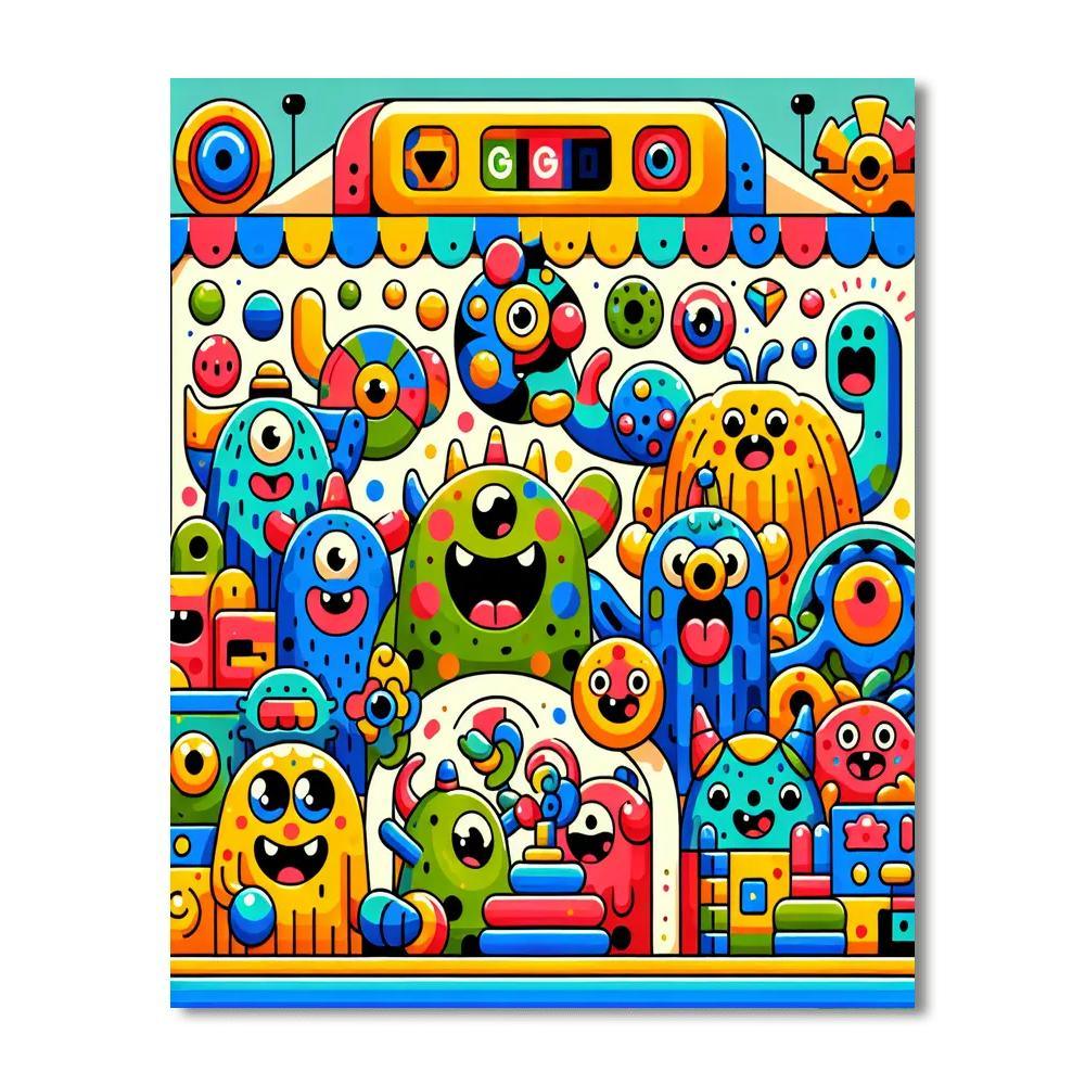 Friendly Monsters' Club Paint By Numbers Kits
