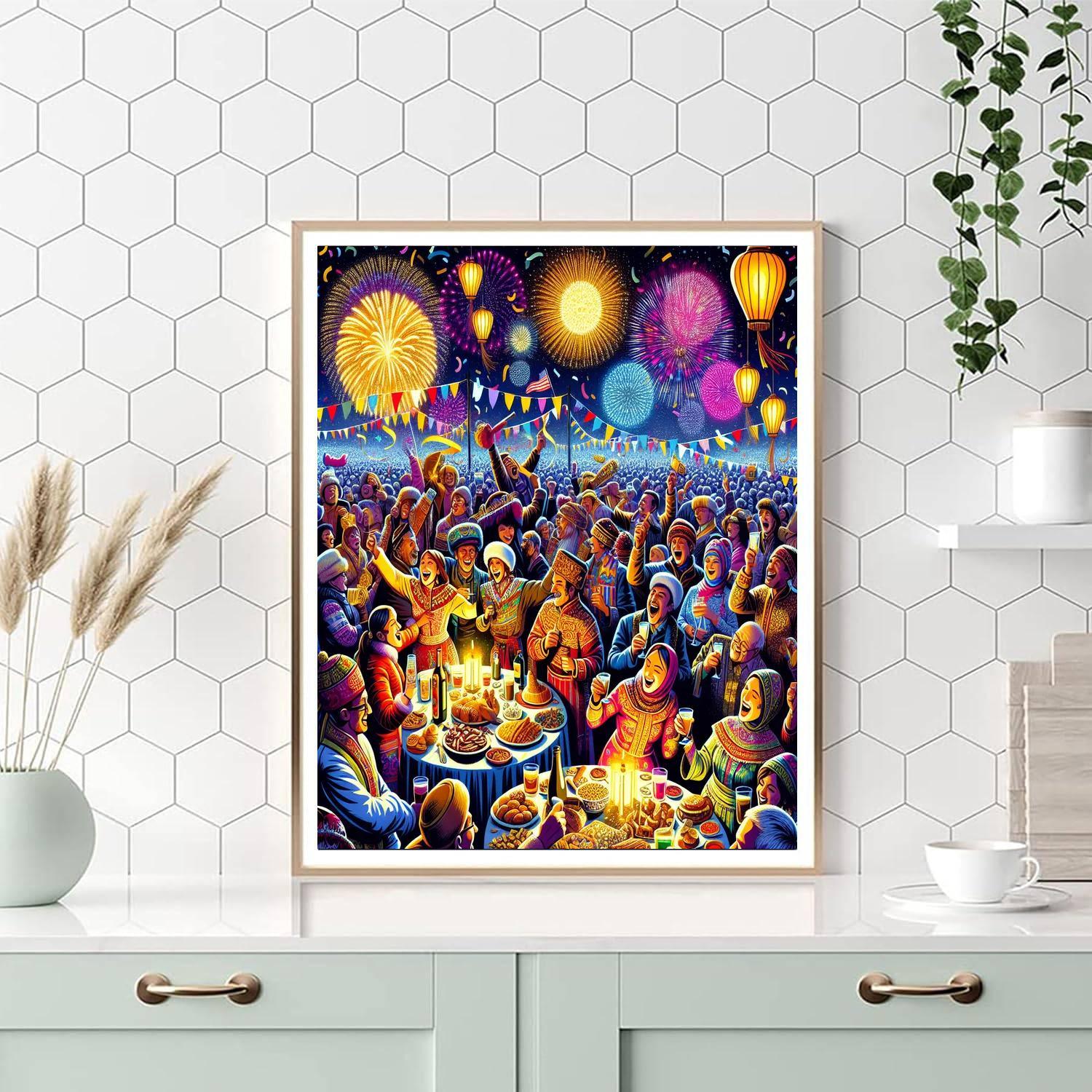 Año Nuevo Latino Paint By Numbers Art