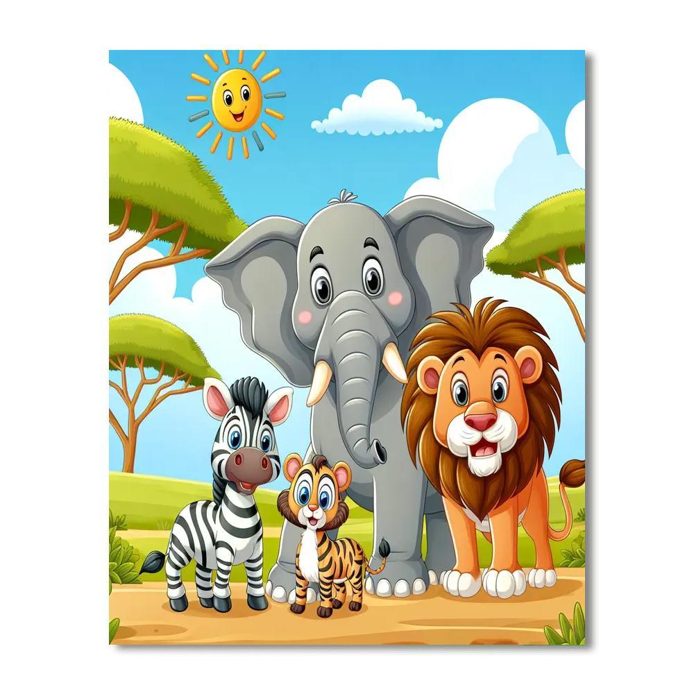 Safari Animal Puzzle Adventure Paint By Color