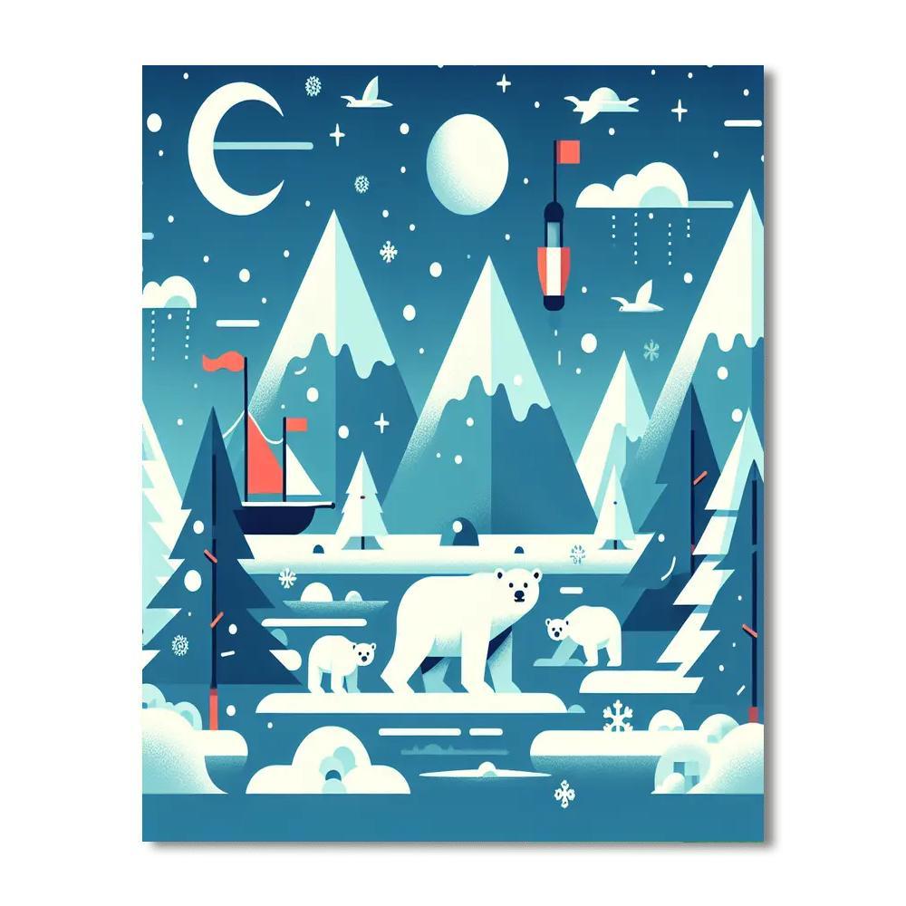 Polar Expedition Journey Numbered Painting Kits