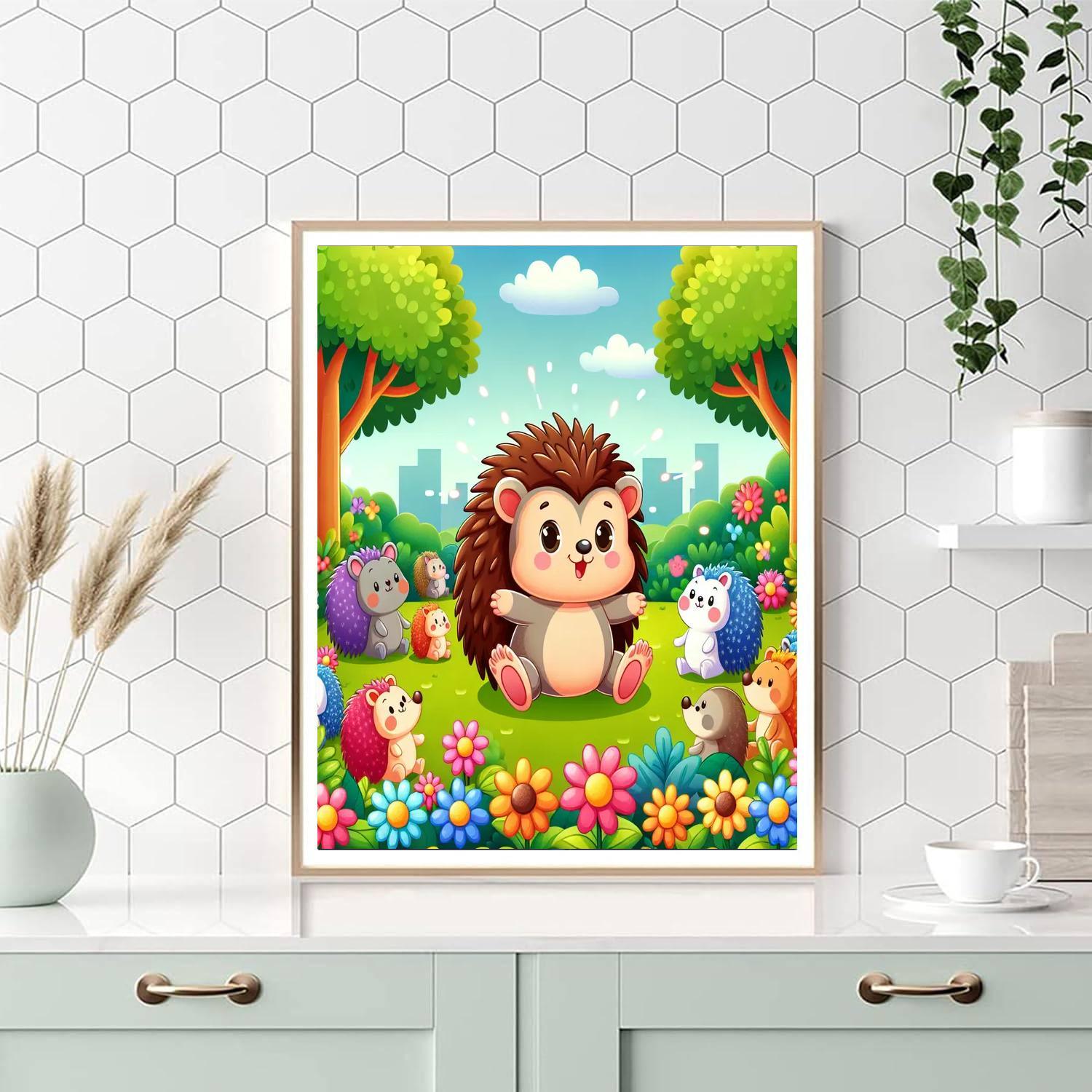 Happy Hedgehog Day Paint By Numbers Art