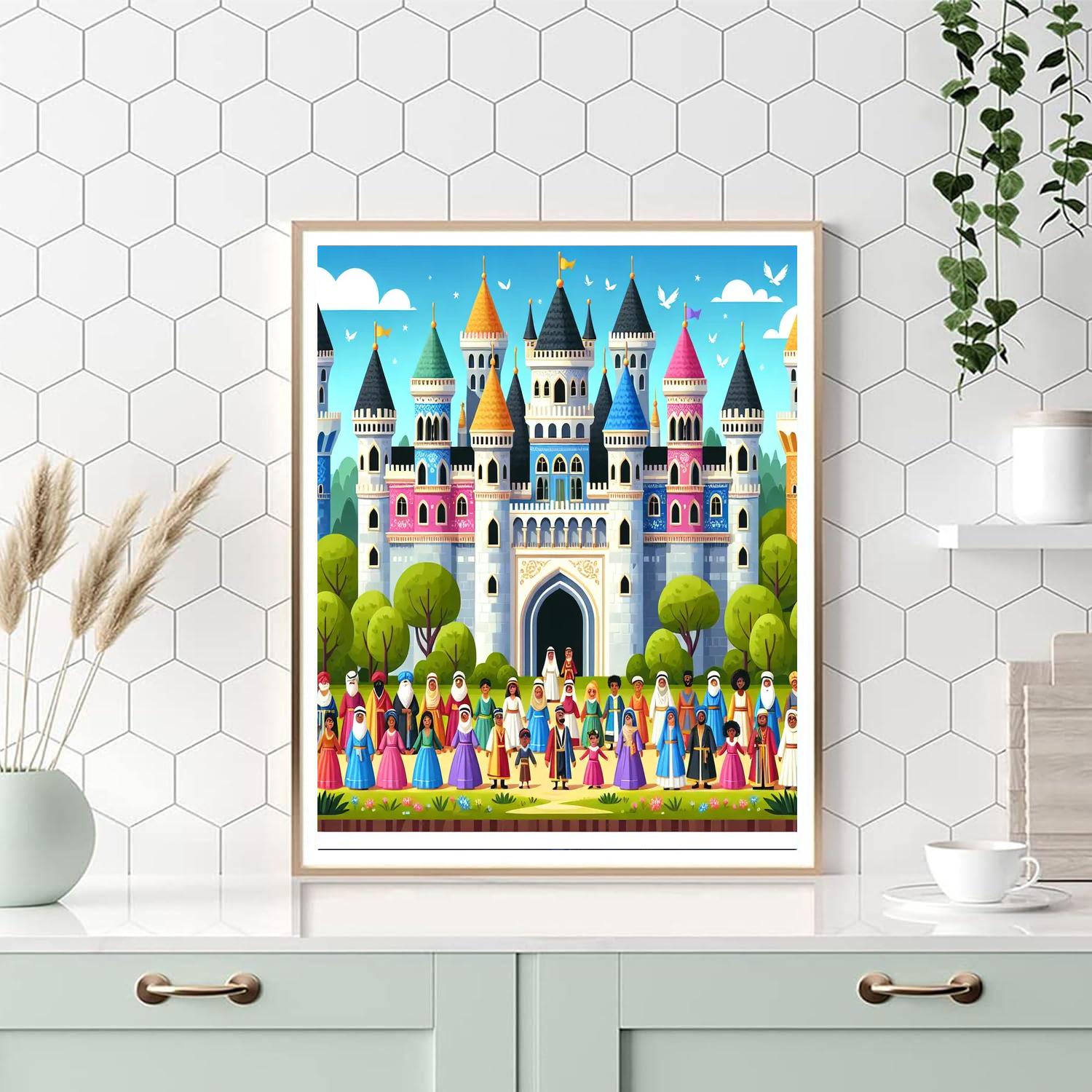 Fairytale Royal Castle Painting Number Kit