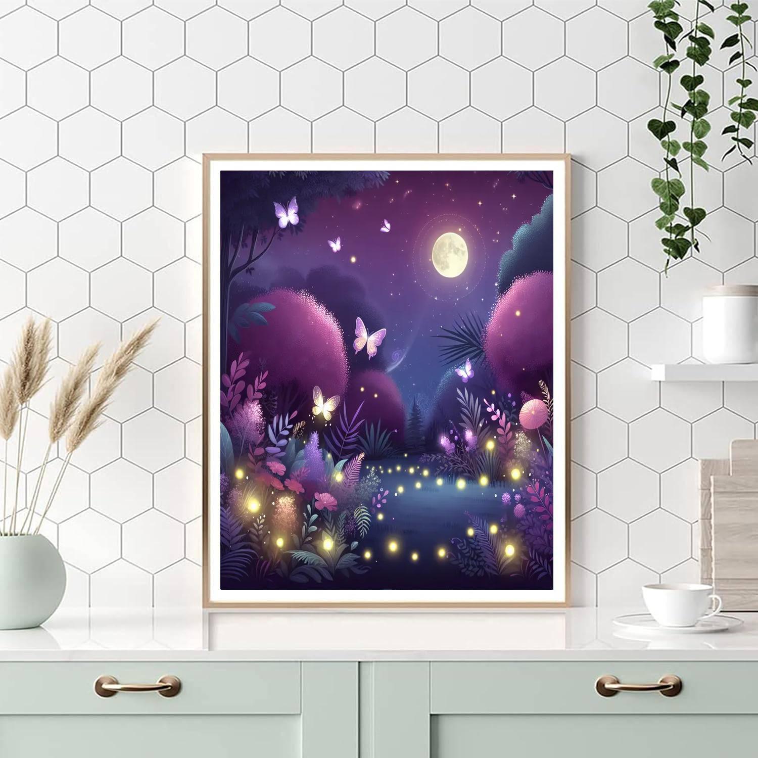 Mysterious Night Garden Painting By Numbers Kit