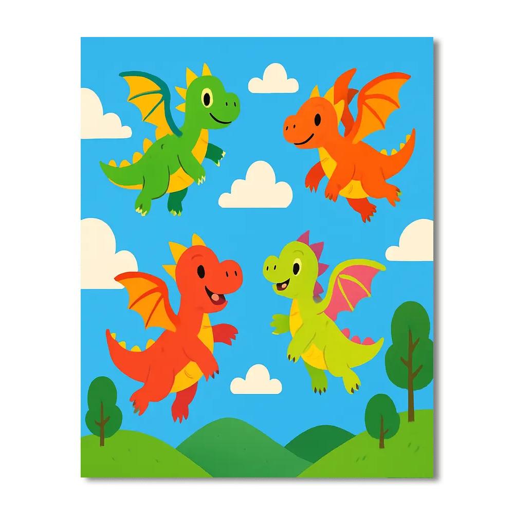 Fantastic Dragon Flight Paint By Numbers