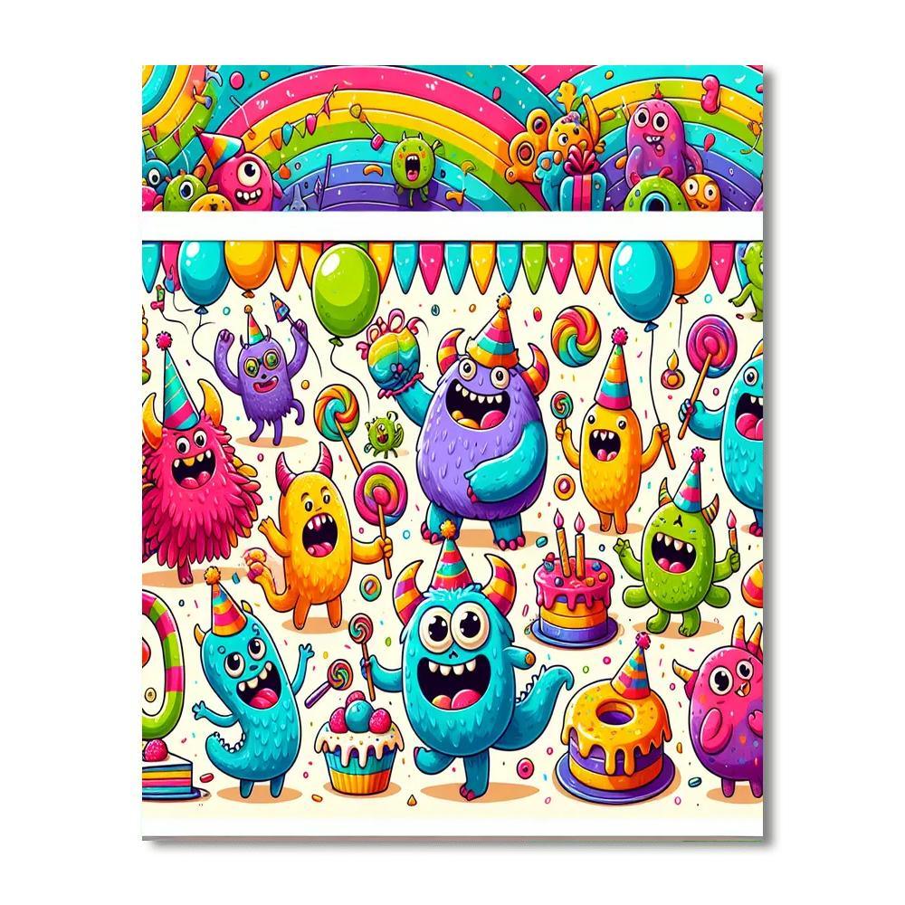 Playful Monster Bash Paint By Number