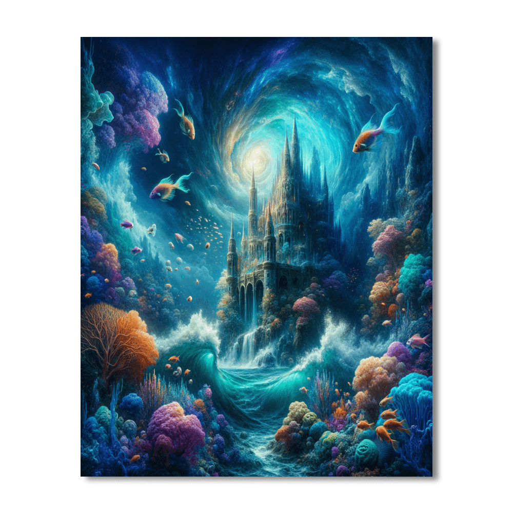 Magical Underwater Castle DIY Paint By Numbers