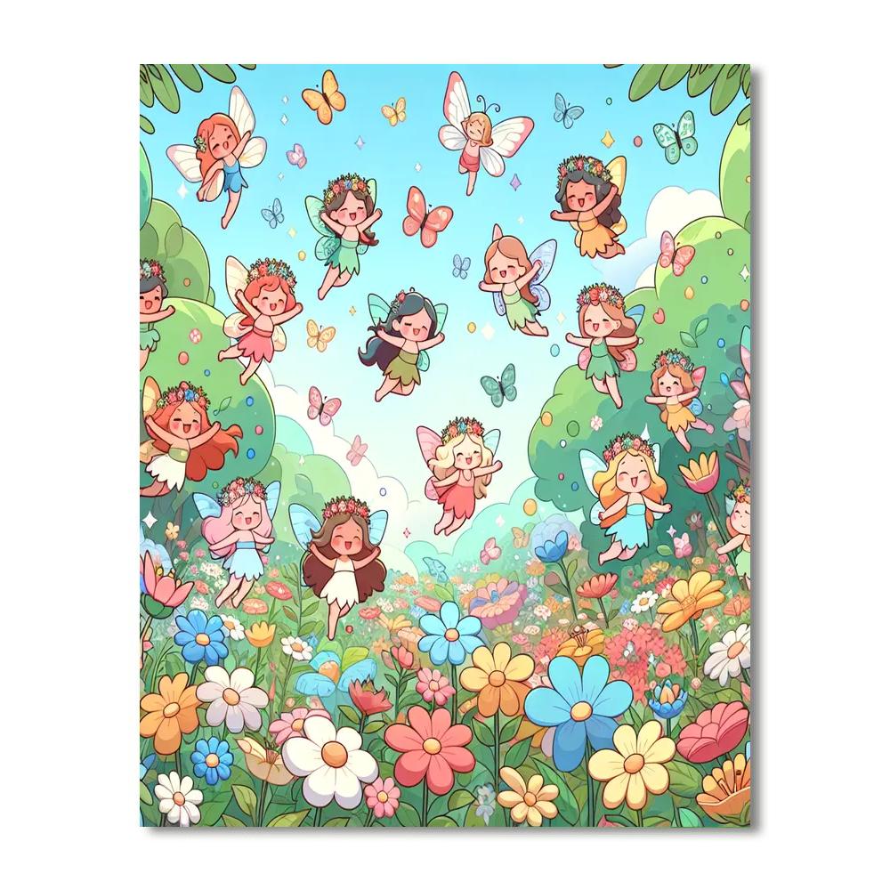 Adventure In A Fairy Garden Number Painting