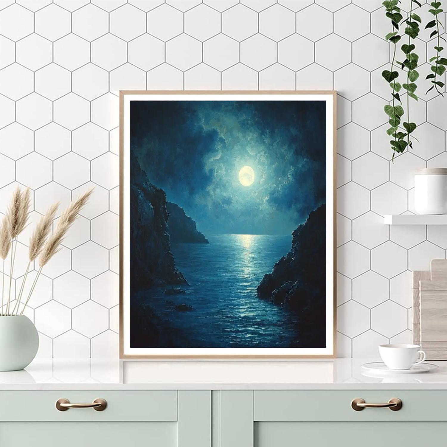 William Blake Inspired Twilight Ocean Mystique  Painting By Numbers Kit