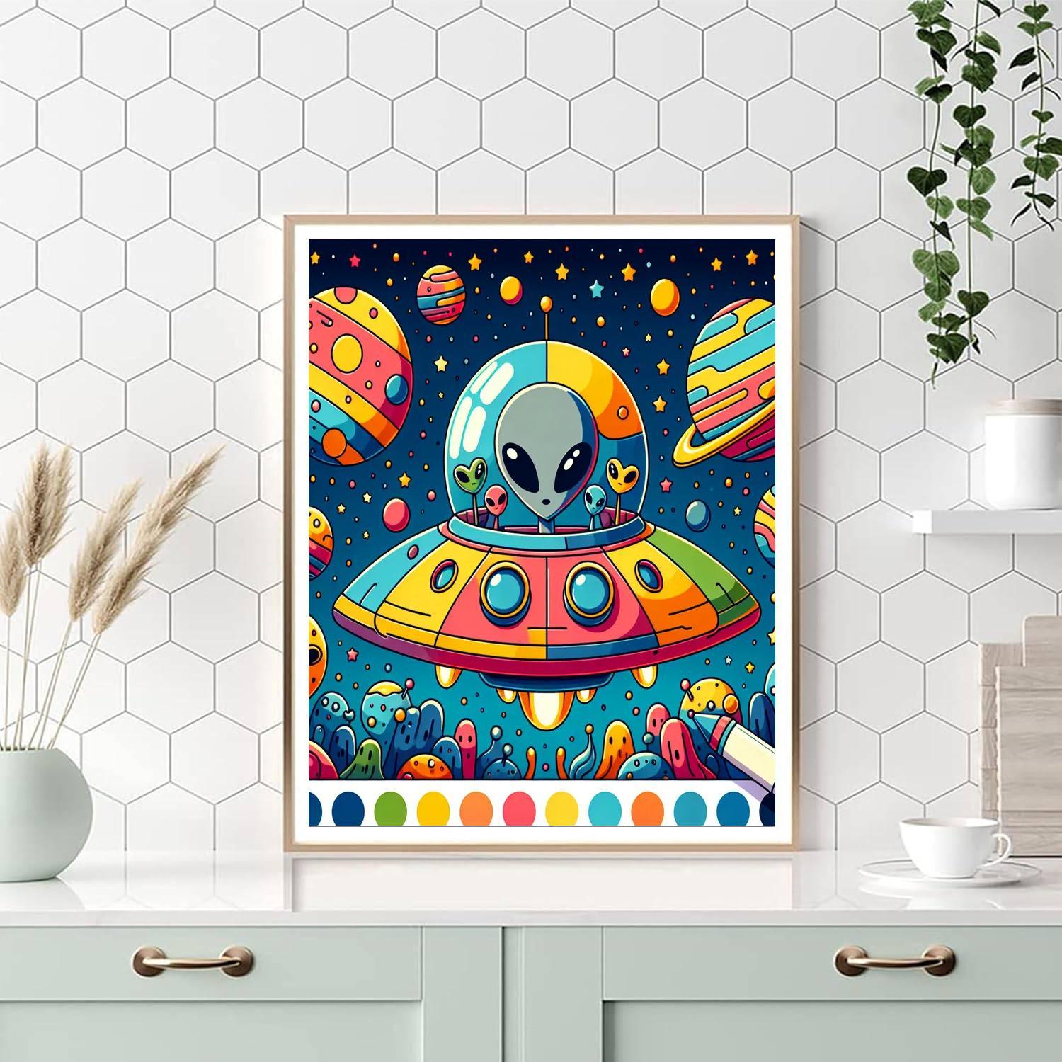 Mysterious Space Exploration Paint By Color