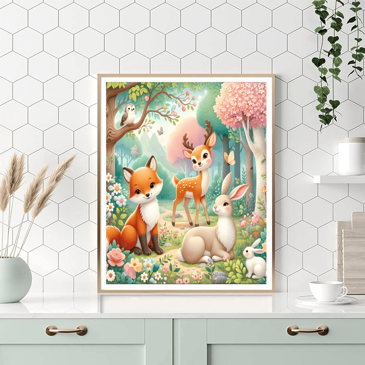 Cheerful Woodland Friends Paint By Color