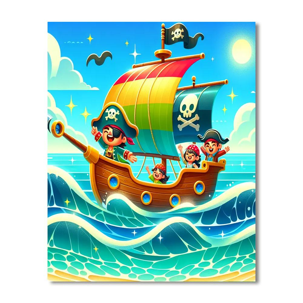 Adventure Time Pirates Paint By Numbers Art