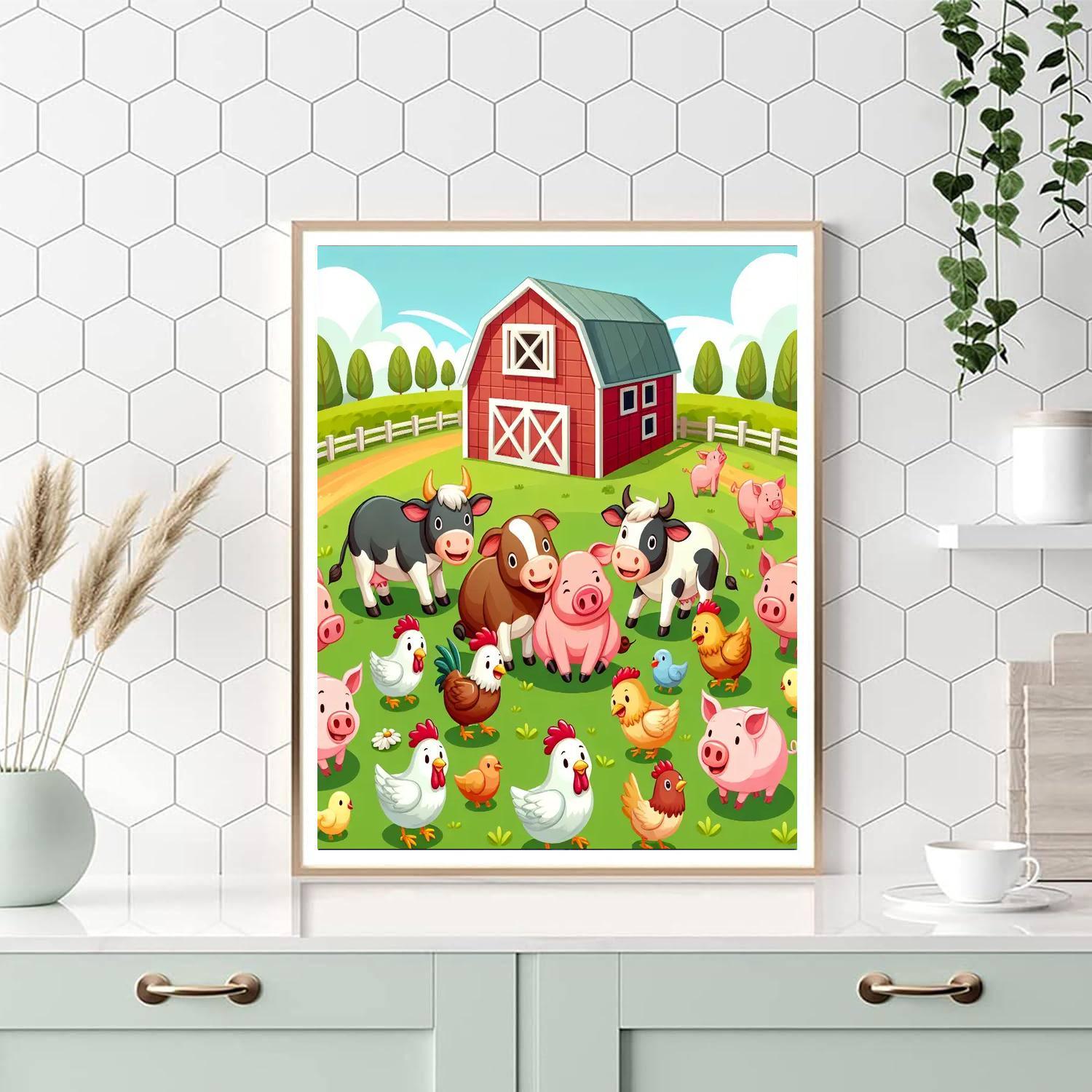 Friendly Animal Farm Paint By Numbers Kits