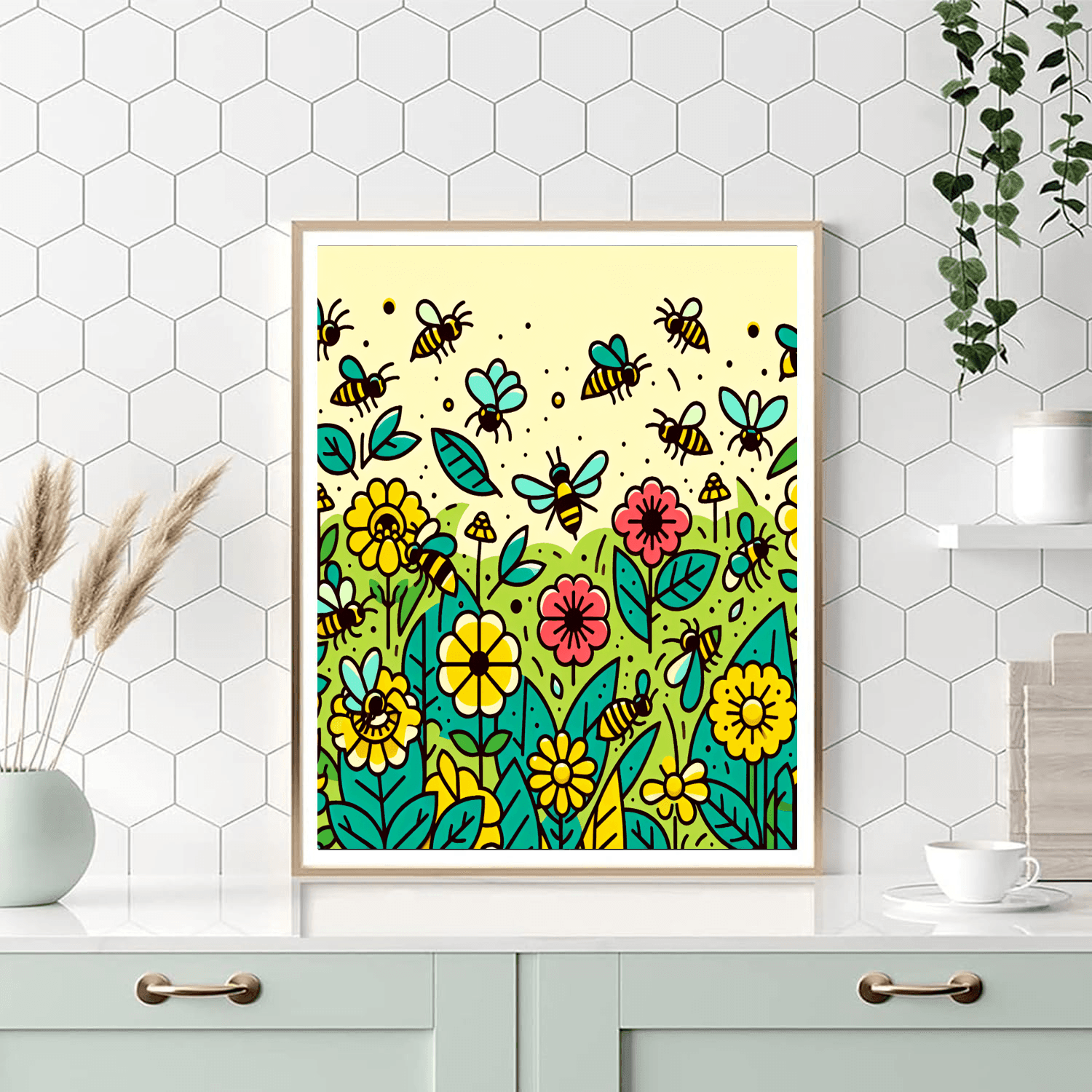 Busy Bee's Garden Number Painting