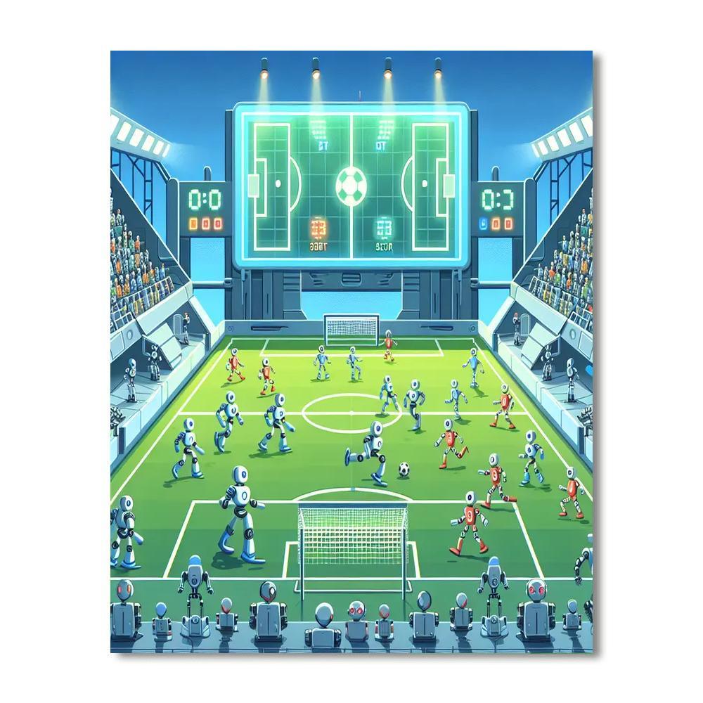 Robot Soccer Tournament Paint By Numbers