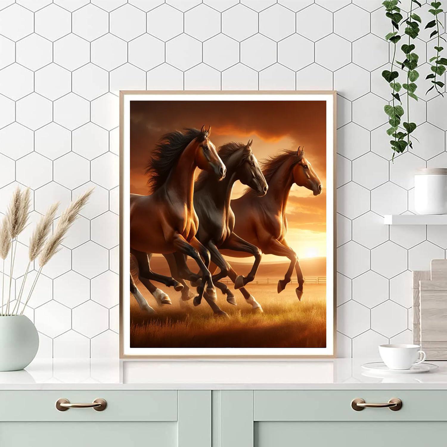 Majestic Horses Painting Number Kit
