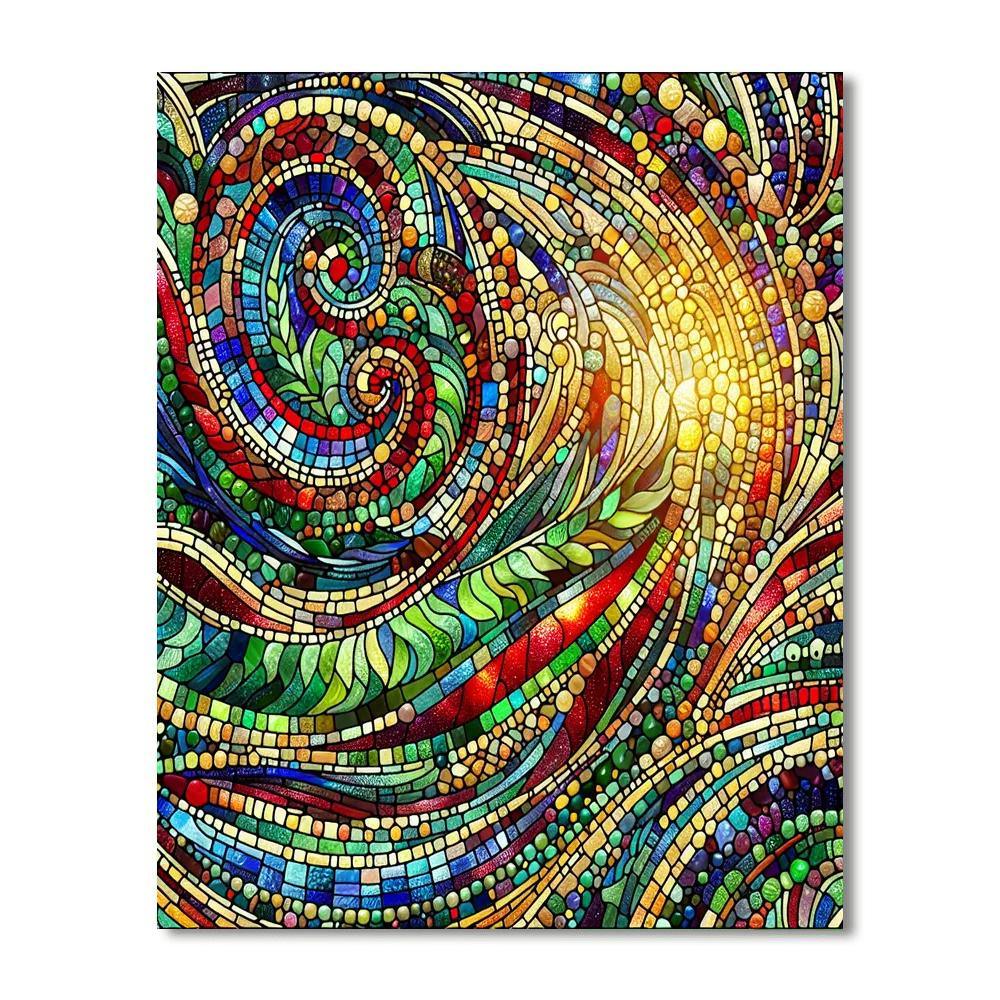 Stained Glass Serenity Paint By Number