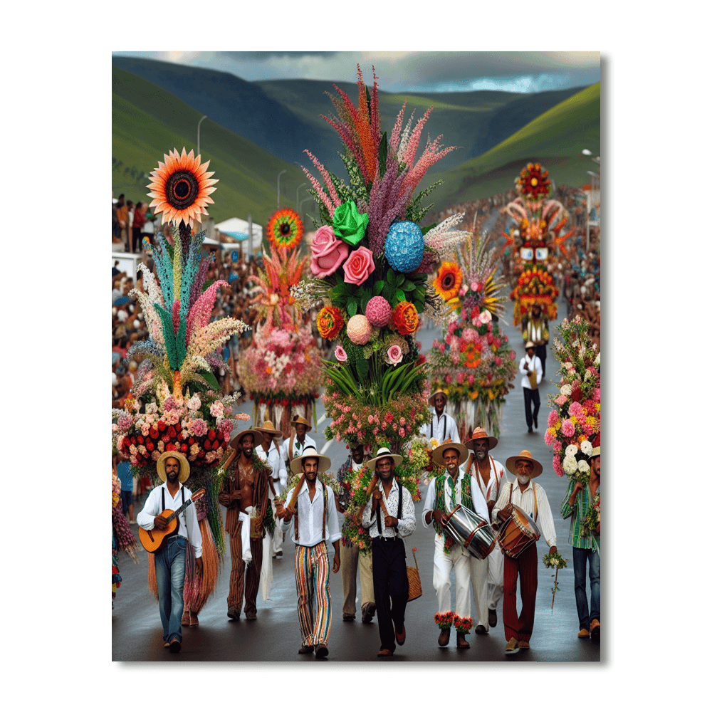 The Flower Festival - Medellin, Colombia Paint By Numbers Kits