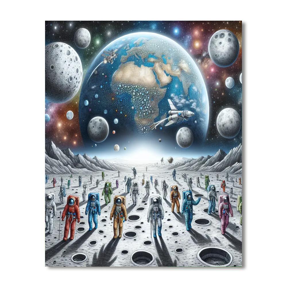 Lunar Explorer Numbered Painting Kits