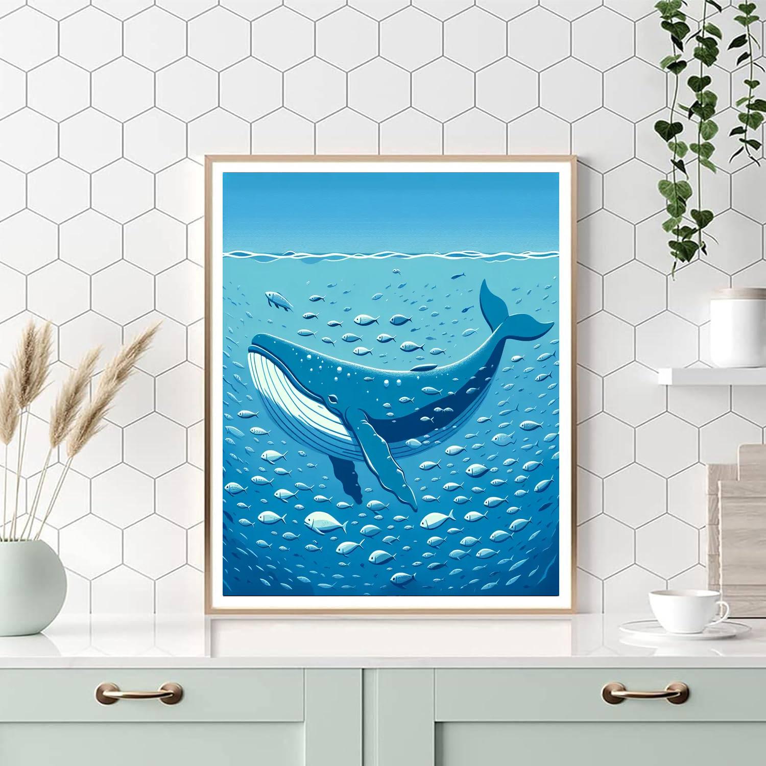 Whale's Oceanic Voyage Paint By Number