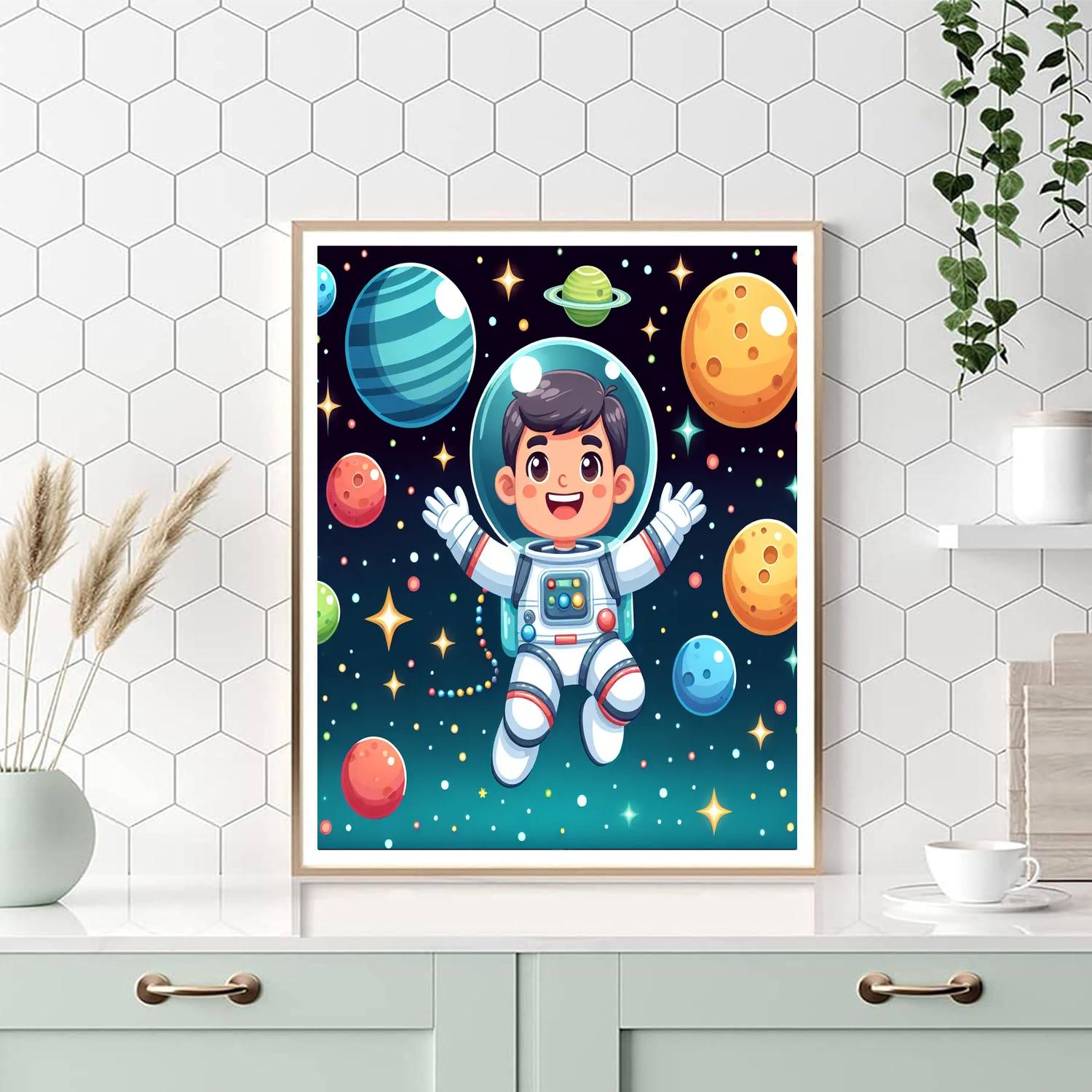 The Brave Little Astronaut DIY Paint By Numbers