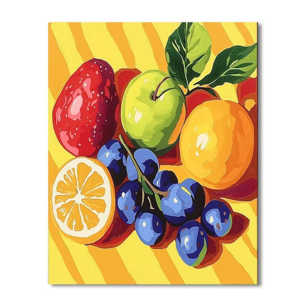 Andy Warhol Inspired Warhol's Pop Fruit Explosion  Numbered Painting Kits