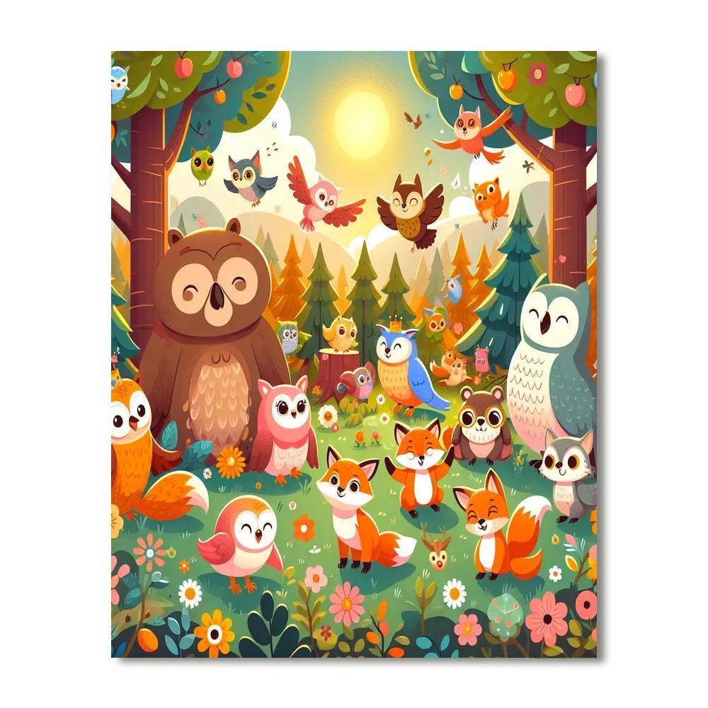 Happy Forest Festival Numbered Painting Kits