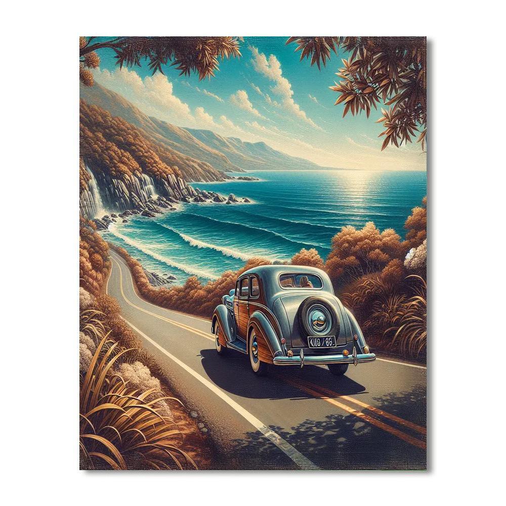 Classic Car Dreamscape Paint By Numbers