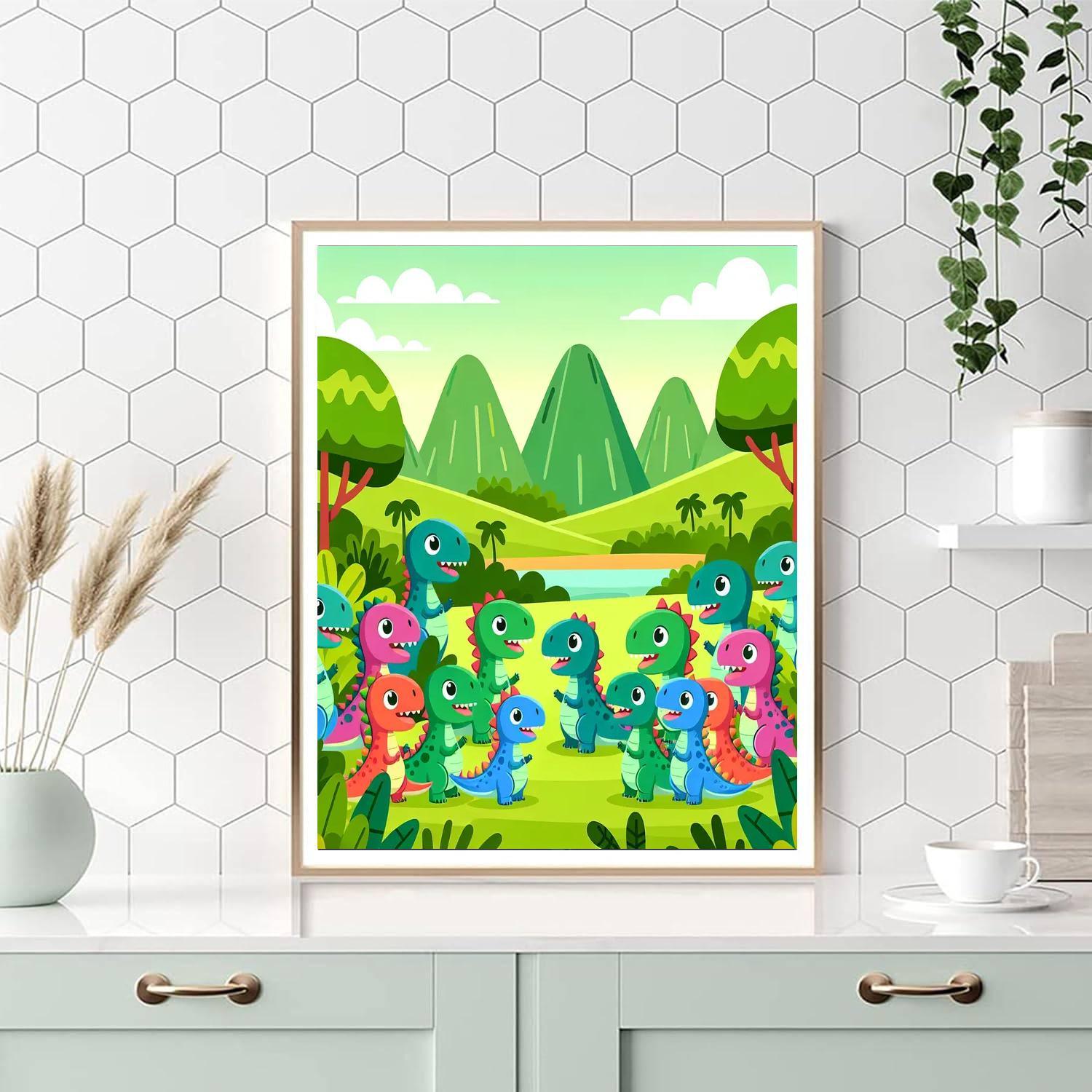 Dinosaurs In Dino Valley Paint By Color