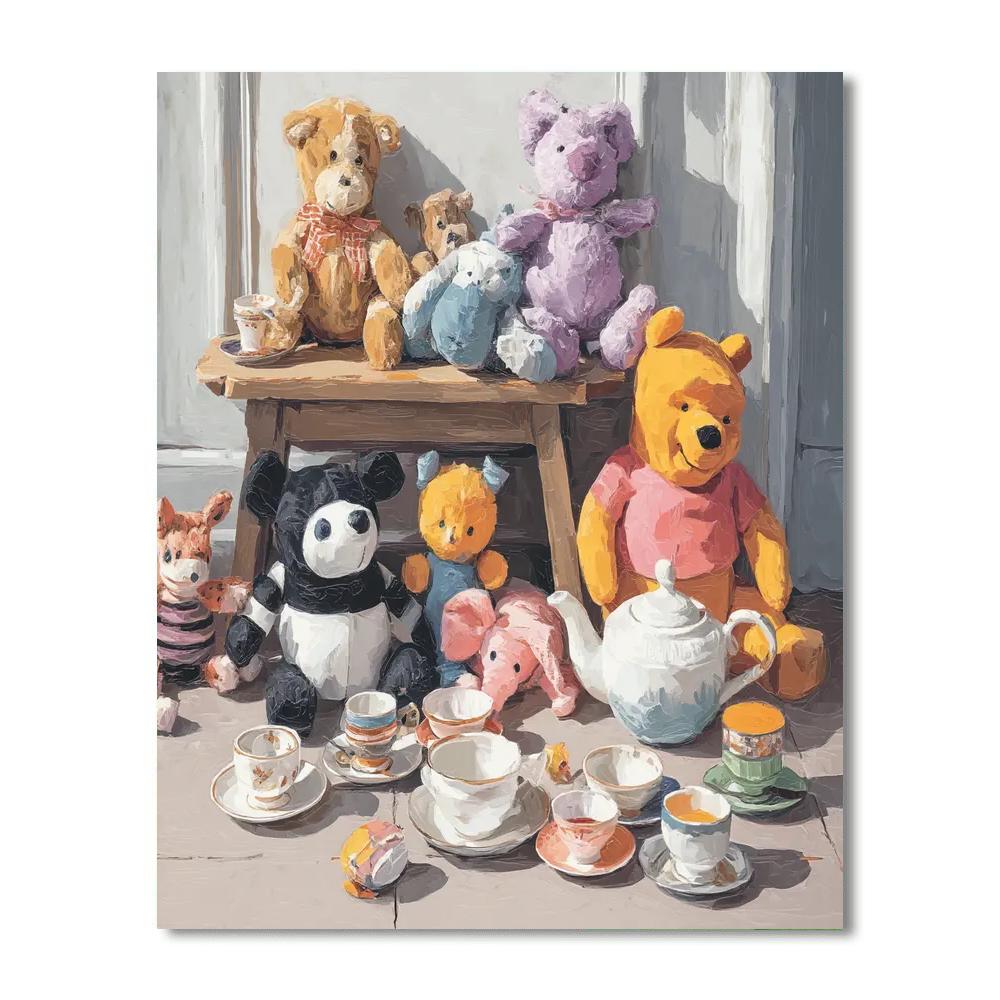 Tea Party With Teddy Number Painting