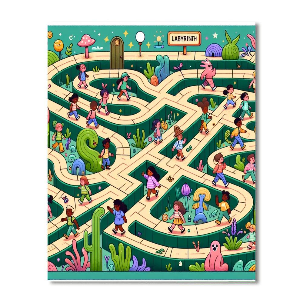 Magic Labyrinth Number Painting