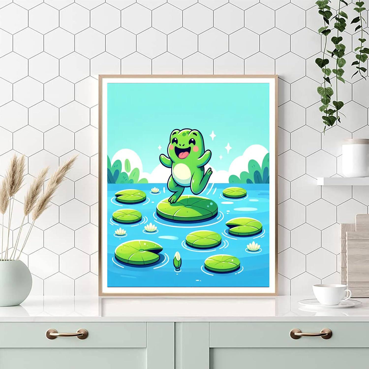 Frolicsome Frogs Paint By Numbers