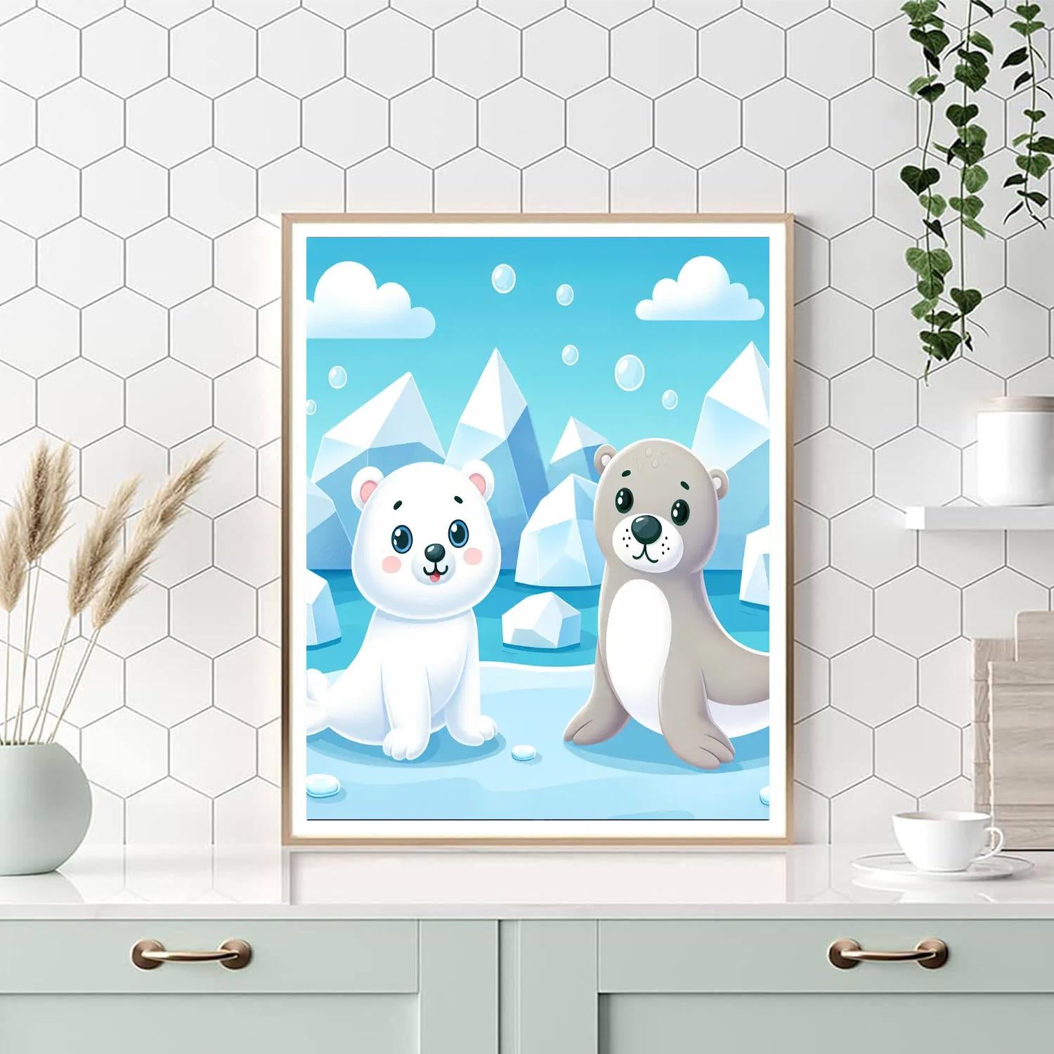 Artic Wildlife Expedition Painting Number Kit